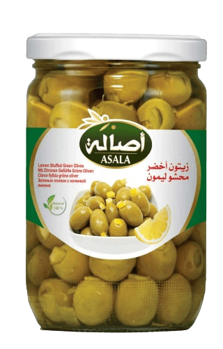 زيتون اخضر محشو لميون