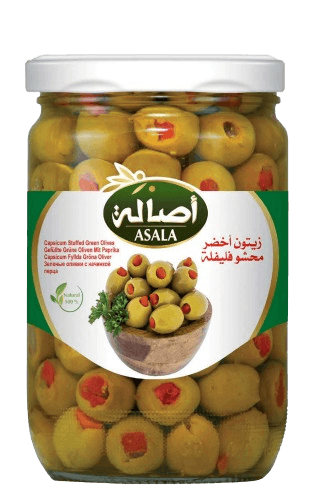 زيتون اخضر محشو فلفيلة